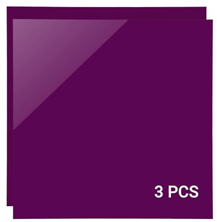 IKIER 3 st lila akrylplastark, 30 x 30 cm genomskinliga akrylpaneler i ABS transparent akrylark för lasergravering anpassade personliga skyltar, märken, gör-det-själv