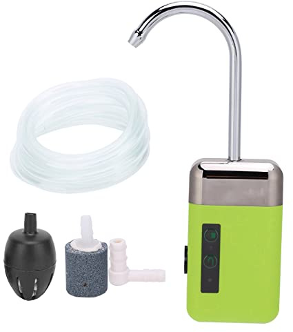 Bomba de Agua Aireadora, Oxigenador de Pesca Portátil USB Oxigenador Acuario con Iluminación LED Bomba Aire Acuario, para Exterior Pecera