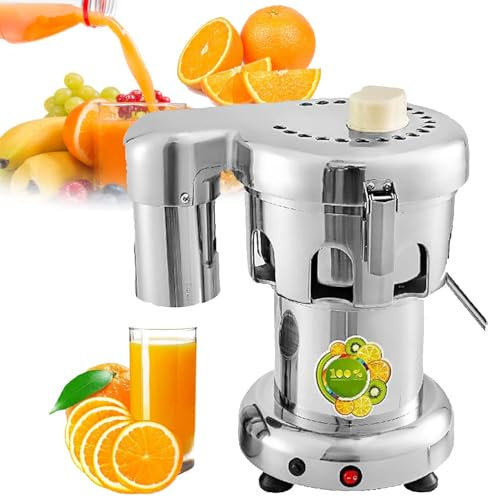 Kommersiell juice, 370 W centrifugaljuice av rostfritt stål, elektrisk citrusjuicer, för näringsämnen, frukt och grönsaker, juicepress av industriell kvalitet