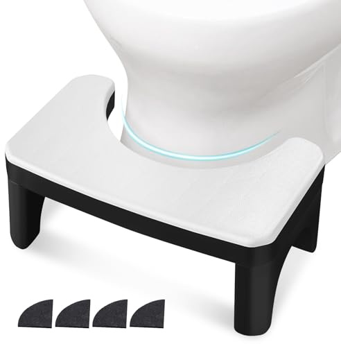 PORFOYO Tabouret de toilette pour adulte - Hauteur parfaite pour la posture recommandée contre les hémorroïdes, la constipation, les ballonnements