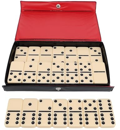 WE Games Club Size Double Six Ivory Dominoes in Vinyl Case