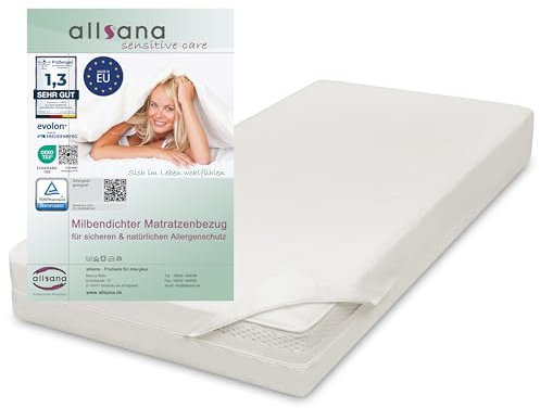 Allsana Allergiker Matratzenbezug 90x200x16 cm | Allergie Bettwäsche | Anti Milben Encasing | Milbenschutz für Hausstauballergiker | allergendichter Zwischenbezug für die Matratze | TÜV geprüft