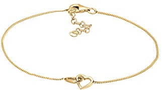 Elli Armband Damen Herz Verschlungen Verbundenheit in 925 Sterling Silber Vergoldet
