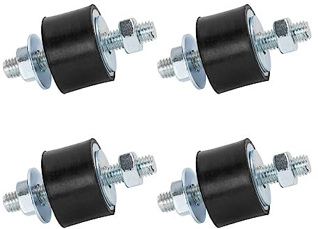 Cherbowing Amortiguador de Goma para Aire Acondicionado M8 4 PCS Amortiguador de Vibraciones, Pies Antivibración Amortiguador para Montaje en Pared Goma 80 kg Cargable 30x20 mm