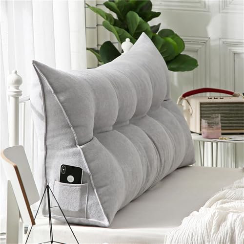 Generisch Rückenkissen Bett Bequemes Lesekissen Bett Und Sofa Rückenlehne Und Weich Und Bequem Kopfkissen Couchkissen Ideal Zum Lesen, Fernsehen,001,60×50×20cm