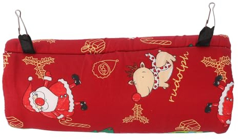 ARTSEWPLY Túnel para Pequeños Animales de Felpa Roja L Cama-Hamaca para Hámsteres y Hurones Refugio Cálido y Navideño para Juego y Descanso en Interiores