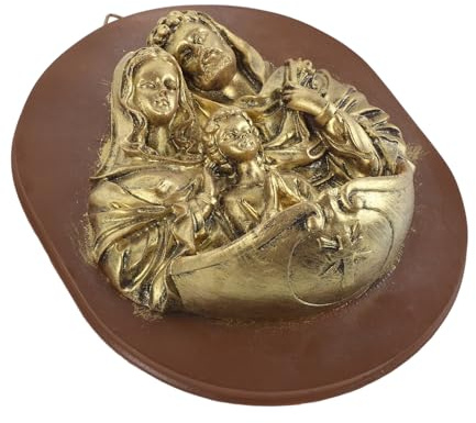 DIYEAH Acquasantiera Cattolica da Parete in Resina Statua della Vergine di Guadalupe, Decorazione Religiosa Tradizionale per Ingresso e Cappella, Regalo Religioso per Prima Comunione