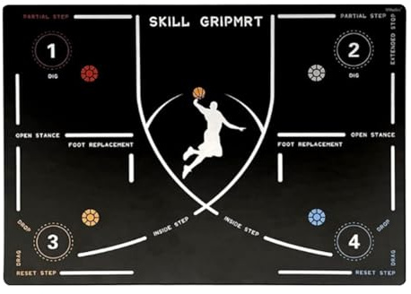 Basketball Dribble Mat – 35.4 Inch Indoor Training Pad | Diatom Mud Mat – Lightweight Non Slip Roll-up Basketball Trainer For Skill Development Home Outdoor Practice And Family Fun