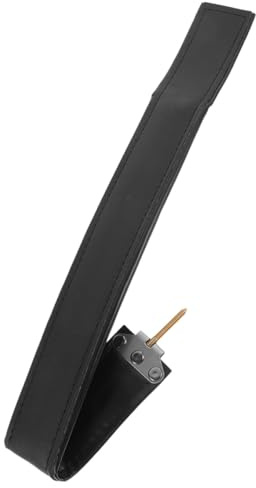 MAGICLULU Correa de Acordeón para Zurdos de Cuero Genuino Negro, Fácil de Instalar y Almacenar, Accesorio Adecuado para Acordeones Bajos y Principiantes