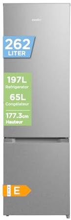 Comfee' 262L Refrigerador Combinado, Low Frost, Acero Inoxidable