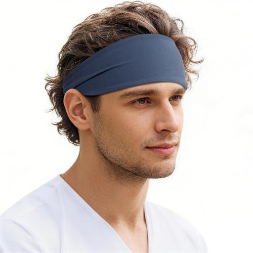 Beister Sports Headband for Men & Women, Non-slip | Soft Stretchy Moisture Wicking Fabric. Non-Slip Elastic Band Fits All Heads. For Running, Yoga, Cycling, Gym & Helmet Wear.