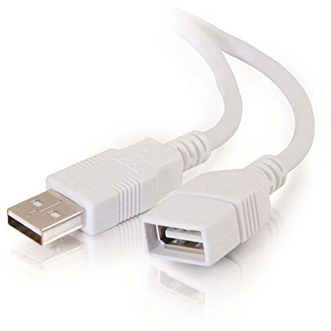 C2G /Cables to Go 19003 Câble d'extension USB 2.0 A mâle vers femelle A Blanc 1 m