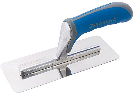 Silverline Tools 967556 200 mm-Mini cazzuola per intonaco con impugnatura morbida, colore: blu