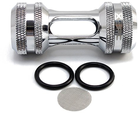 XSPC G1/4 Inline Filter Fitting - Chrome