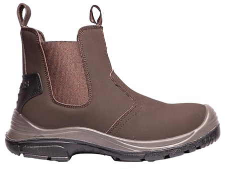Grafters Safety Dealer S1 Ankle Work Boots - Brown, UK 7