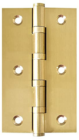 Charnières de porte en 2 pièces, charnières en laiton de 75 mm, charnières robustes pour portes domestiques, porte de chambre à coucher