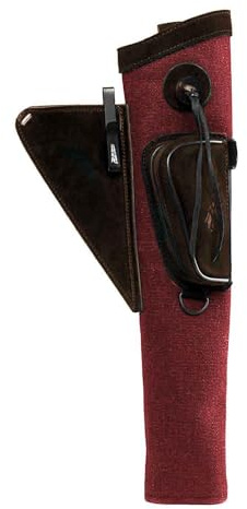 by Beier Germany Seitenköcher Burgund Baumwolle & Leder RH