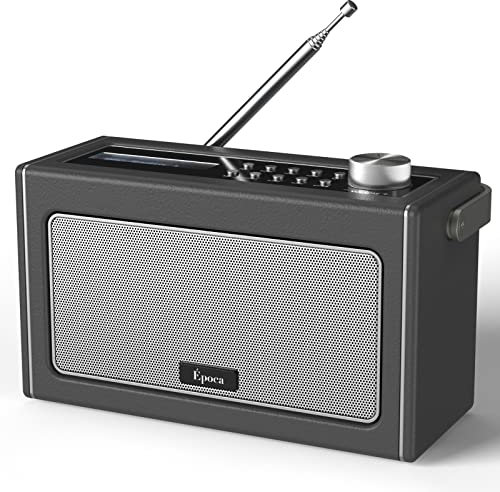 DAB Radio Portable, DAB/DAB Plus Radio, FM Radio, Portable Bluetooth Speaker, Digital Radio with USB Charging for 15 Hours Playback, Bluetooth Stereo Speakers, Rechargeable