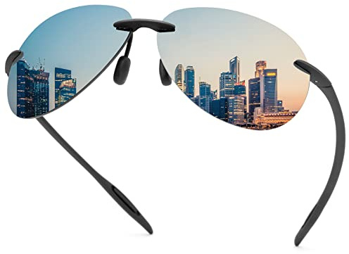 Occhiali da sole sportivi polarizzati senza montatura per uomo Donna Guida Ciclismo Corsa Pesca Golf Protezione UV Occhiali da sole Moda Unisex Sfumature Occhiali retrò Occhiali da vista antiriflesso