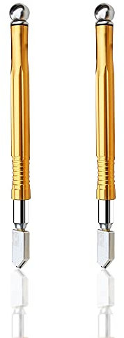 Bestgle 2 Pezzi Tagliavetro Piastrelle, Tagliavetro Professionale per Vetro di Taglio in Carburo di Tungsteno Tagli 3-15 mm Vetro con Impugnatura in Lega di Carburo