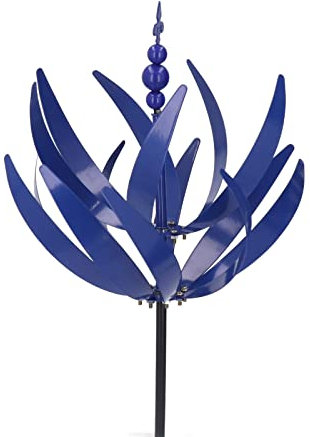 Molino de Viento, 35.4 Pulgadas, Esculturas de Viento de Doble Cara, Molino de Viento de Metal, Fácil de Girar con Construcción de Estaca de Escultura Vertical, Molinillos