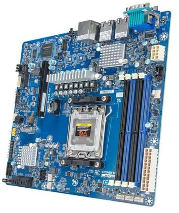 Gigabyte MC13-LE1. Presa AM5. Micro-ATX. Processori AMD Ryzen serie 7000. DDR5 senza buffer ECC/senza ECC a doppio canale. 2 porte LAN da 10 GbE. Bulk. Marca: