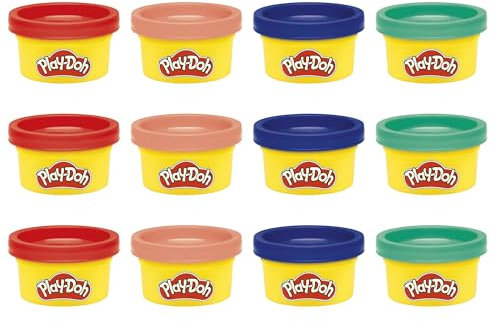 Play-Doh Pack de 12 L'imagination en fête, Coffret de pâte à modeler, Activité manuelle et Jeux créatifs pour enfants, Kit créatif Play-Doh avec accessoires