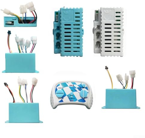 EpheyFIF Kit de télécommande et récepteur 2,4 G 12 V RC pour enfants - Pièces de rechange pour voiture électrique (2 broches ensemble complet)