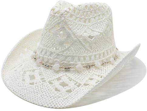 Sombrero de paja Genérico negro para hombres y mujeres, sombrero de paja para verano, occidental, cowboy, sombrero de sol para damas, sombrero de sol para mujer, sombrero de paja moldeable, sombrero