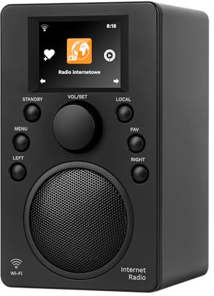 Krüger&Matz internetradio Bluetooth 5.0 skärm 2,4 tum Wi-Fi väckarklocka KM0818.1