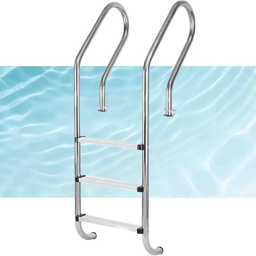 2/3 stegs poolstege, poolstege i rostfritt stål, lätt att använda, enklare att kliva i och ur poolen(2seteps)