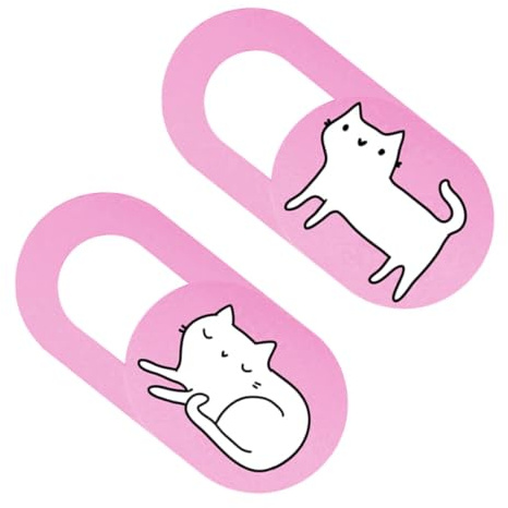 NOLITOY Webcam Ultra Sottile Gatto Pezzi in ABS Privacy Copertura Design Originale Proteggi la Fotocamera da Occhi Indiscreti per Laptop e Tablet