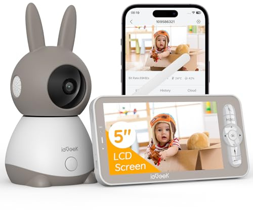 ieGeek Babyphone 2K 5 WLAN PTZ 360° Nachtsicht, App, Bewegungserkennung