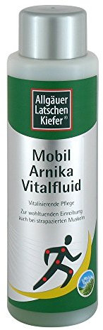 Allgäuer Latschenkiefer Mobil Arnika Vitalfluid | Für Einreibungen & leichte Massagen | Für beanspruchte Muskeln | Vitalisierende Formel | Mit Arnikaextrakt & Latschenkiefernöl | 500ml