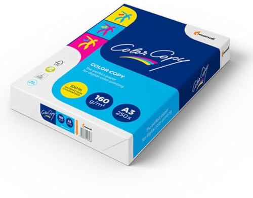 Color Copy A3 Paper - 160gsm, 5 packs of 250 sheets (Pack of 5)