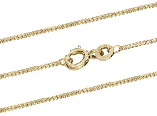 hoplo holzenplotz Goldkette Panzerkette Halskette Breite 1,1 mm - 333-8 Karat Gold, Kettenlänge:40 cm enge Damenkette