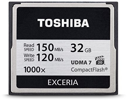 Toshiba 32GB EXCERIA 1000x Compact Flash Memory Card (PFC032U-1EXS)