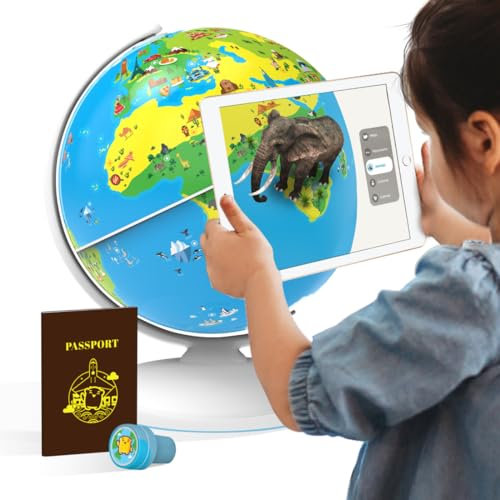 PlayShifu Educational Globe for Kids, Orboot Earth (+ App) Interactive AR World, 400 Wonders, 1000+ Facts, STEM Toy Gifts for Kids 4-10 Years, No Borders, No Names on Orboot Globe