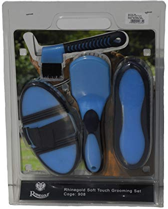 Rhinegold Soft Touch Grooming Blister Pack - Navy/Baby blue