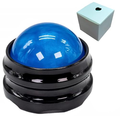 PHCOMRICH Boule de massage manuelle - Appareil de massage et de thérapie pour douleurs musculaires, massage corporel, tissus profonds, raideurs, douleurs articulaires, soulagement du stress (Bleu)