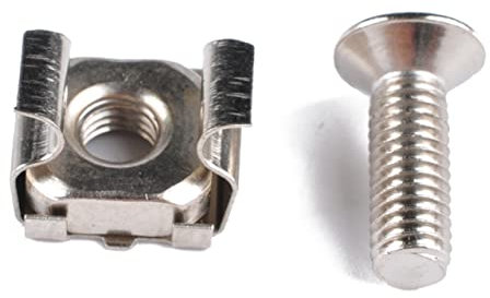 VINTORKY 2sets Square Hole Cage Nuts Mounting Screws Assorted Rack Mounting Screws for Server Rack Cabinet