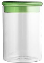 H&H-Daylight, Barattolo, in Vetro Borosilicato, Tappo Verde, 0,9Lt
