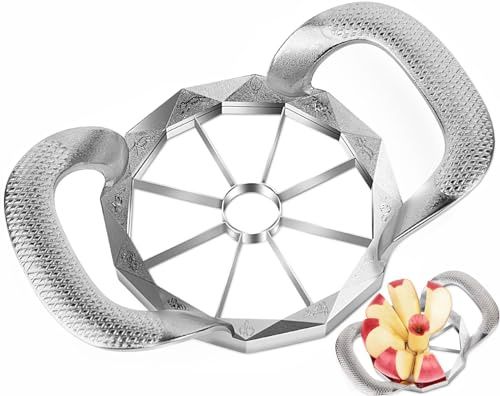 LIIGEMI Stainless Steel Apple Slicer,8 Blade Apple Corer and Cutter for Various fruits, Sharp and Sturdy, Anti-slip Handle，Gifts for Mom， Easy to Use.