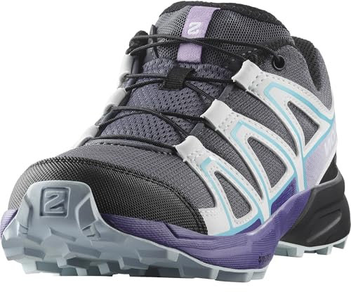 Salomon Junior Speed Cross Junior, Dunkelgrau/Ballade, Vielseitige Wanderschuhe für Komfort, Ideal für Wanderungen und Trailrunning bei Outdoor-Abenteuern. 34