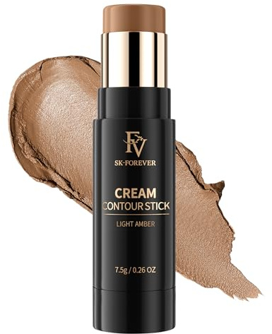 FV Contouring Viso Stick in Crema, Facile da Sfumare, Bronzer Stick Impermeabile Lunga Durata, Trucco Multiuso, Ideale per Pelli Chiare/Medie, 04 Light Amber