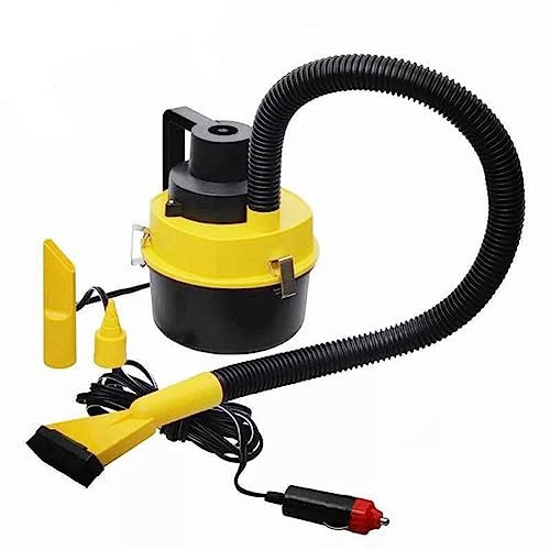 Lizien Car Multi-Function Vacuum Cleaner, Portable, Wet/Dry, Yellow, 3 Speeds, 2 Wheels, Outdoor Use, Multi-part Assembly