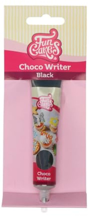 FunCakes Choco Writer Black 25g - Easy-to-Use Chocolate Writing Pen for Decorating Cakes, Cupcakes, Cookies & Pastries - Fast Drying, Sweet Vanilla Flavor - 25 g