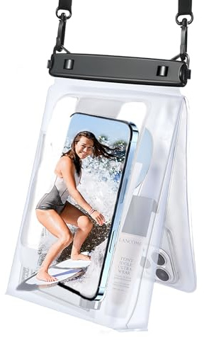 FainFun vattentätt mobilskal, fodral mobiltelefon vattentätt, vattentätt fodral, undervatten mobiltelefonfodral dykning för skärm 9,5 tum telefon, för simning surfing, iPhone/Samsung/Huawei/Xiaomi