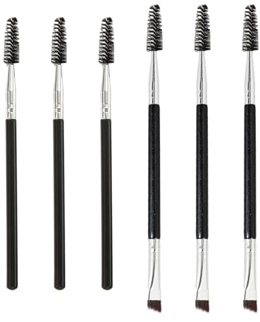 6-Teilige Spiral-Wimpernbürste, Tragbare Augenbrauenschneidebürste, Augen-Make-Up-Pinsel, Geeignet Zum Kämmen Der Wimpern Und Zum Formen Der Augenbrauen.
