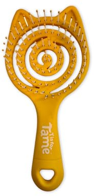 T is for Tame - Detangler Brush - Detangling Brush with Cat-Shaped Handle, Soft Rounded Bristles, Ventilated Design for Wet or Dry Use, Fine or Medium Hair - Toddler and Baby Hair Products